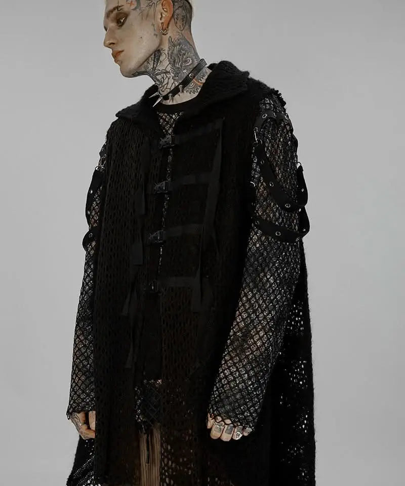 Hellion Distressed Mesh Jacket - PunkRave