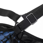 'Infernal Eternal' Off-shoulders Crop Top (Blue) - PunkRave