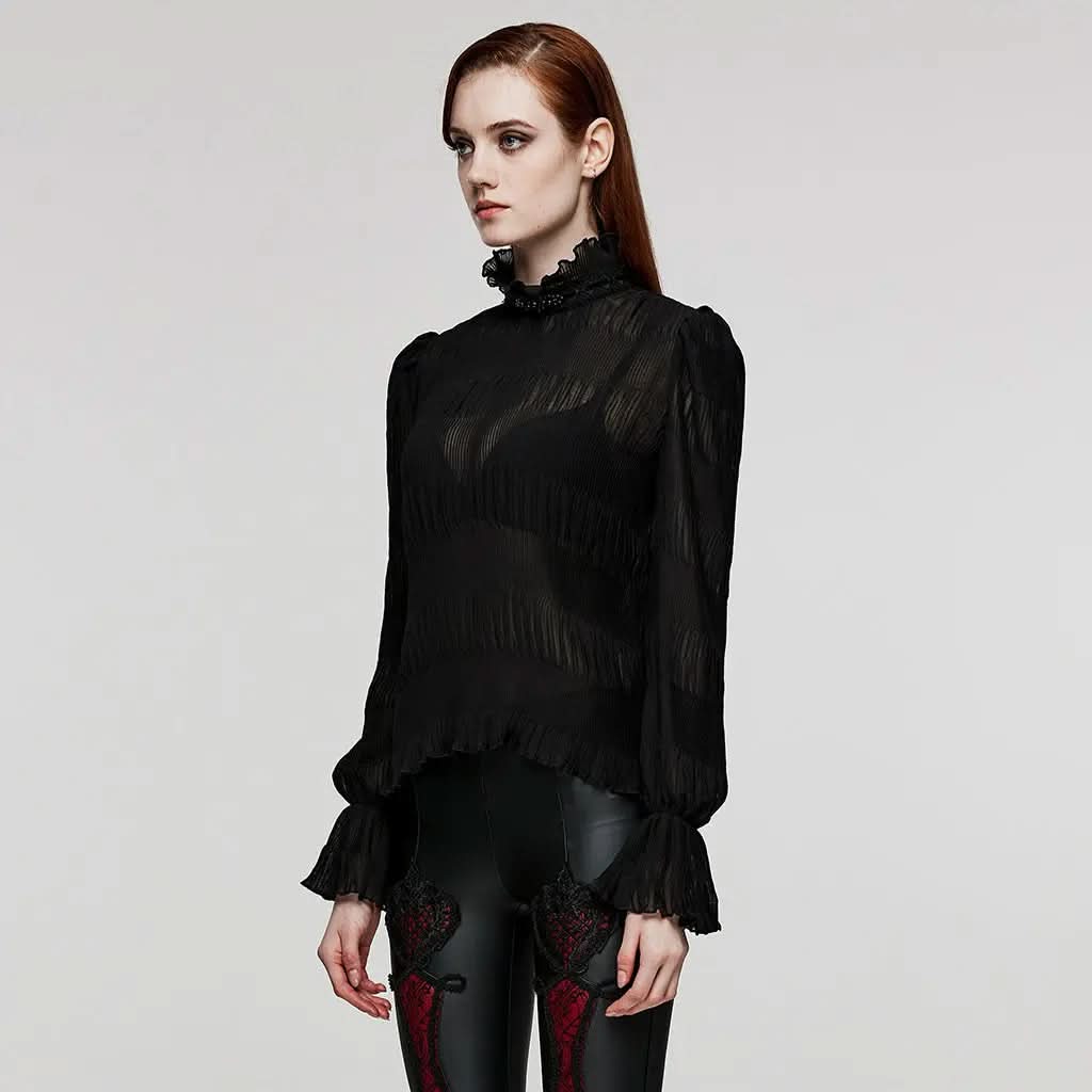 Ivory Mesh Top PunkRave