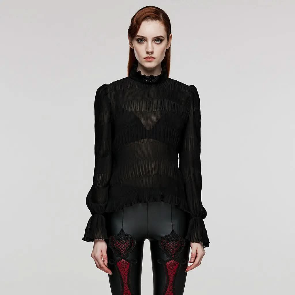 Ivory Mesh Top PunkRave