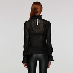 Ivory Mesh Top PunkRave