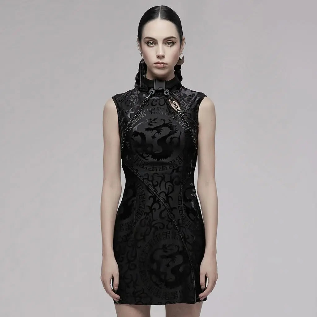 Kill Bill Cheongsam Mini Dress - PunkRave