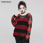 Killing Eve Distressed Sweater (Red) - PunkRave