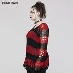 Killing Eve Distressed Sweater (Red) - PunkRave