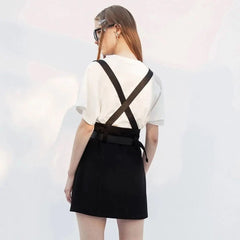 Lacerate Me A-Line Suspender Skirt - PunkRave