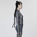 Lazarus Printed Turtleneck - Black and White - PunkRave