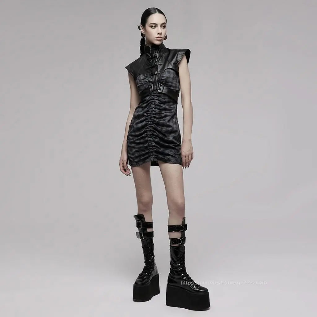 Live Wire PU Cropped Jacket - PunkRave