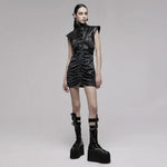 Live Wire PU Cropped Jacket - PunkRave