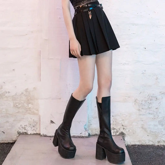 Locked Up Skirt - Black - PunkRave