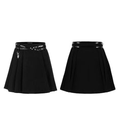 Locked Up Skirt - Black - PunkRave