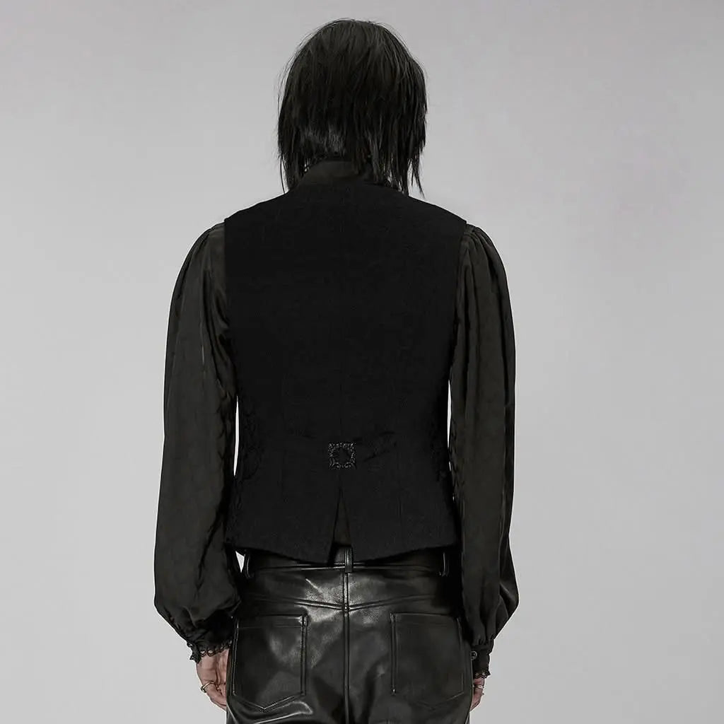 Lucifer Floral Waistcoat (Black) - PunkRave