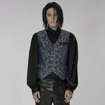 Lucifer Floral Waistcoat (Blue) My Store