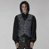 Lucifer Floral Waistcoat (Blue) My Store