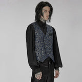 Lucifer Floral Waistcoat (Blue) My Store