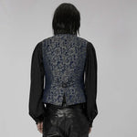 Lucifer Floral Waistcoat (Blue) My Store