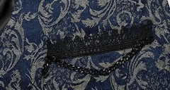 Lucifer Floral Waistcoat (Blue) My Store