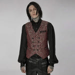 Lucifer Floral Waistcoat (Red) - PunkRave