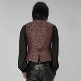 Lucifer Floral Waistcoat (Red) - PunkRave