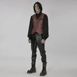 Lucifer Floral Waistcoat (Red) - PunkRave