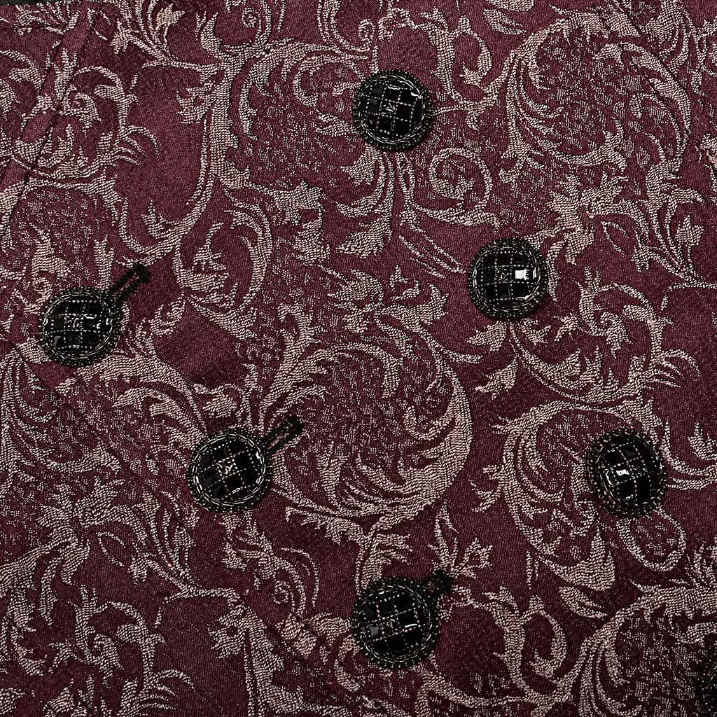 Lucifer Floral Waistcoat (Red) - PunkRave