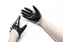 Lucretia My Reflection Gloves - Shiny Black - PunkRave