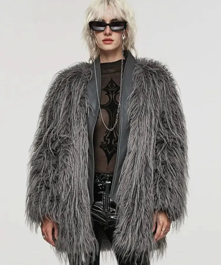 Lunar Curses Fur Coat - PunkRave