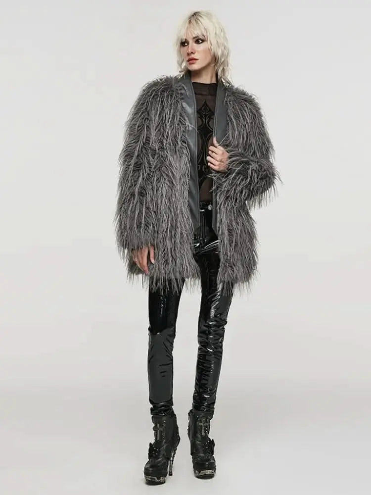 Lunar Curses Fur Coat - PunkRave