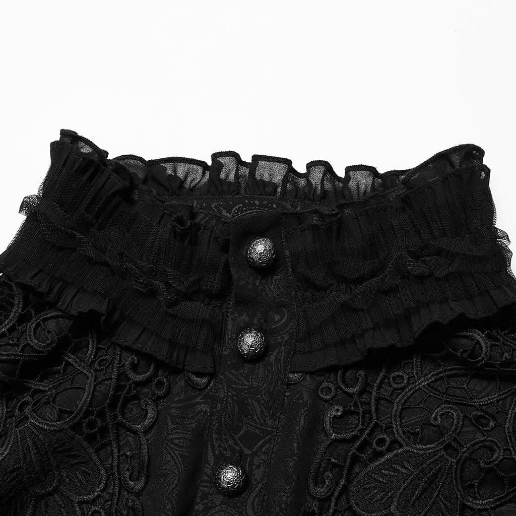 Malignance Sheer Floral Button Up Shirt - PunkRave