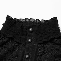 Malignance Sheer Floral Button Up Shirt - PunkRave