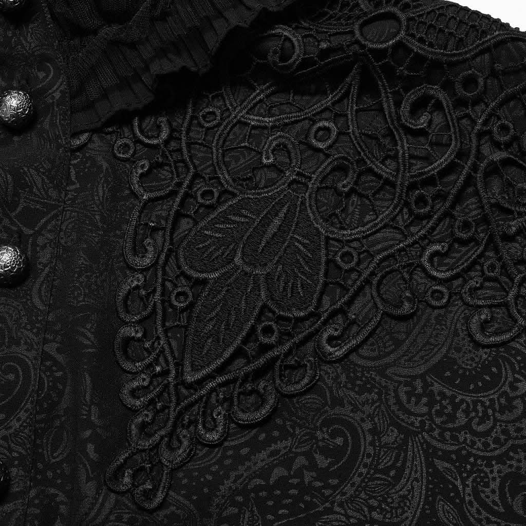 Malignance Sheer Floral Button Up Shirt - PunkRave