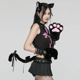 Maneki Neko Hairband and Tail PunkRave