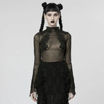 Melinda Sheer Mesh Turtleneck - PunkRave