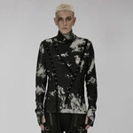Mephistopheles Studded Turtleneck (Black and White) - PunkRave