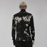 Mephistopheles Studded Turtleneck (Black and White) - PunkRave