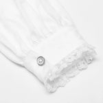 Midnight Mirage Peasant Shirt - White - PunkRave
