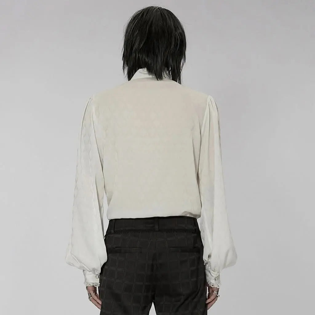 Midnight Mirage Peasant Shirt - White - PunkRave