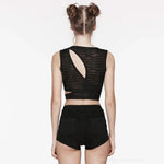 Monochrome Crop Top - PunkRave