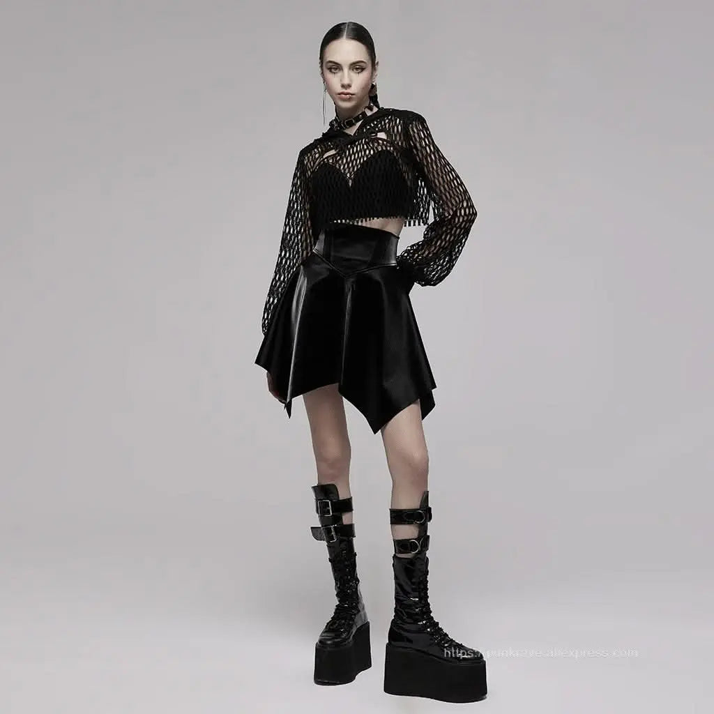 Moonlight Mesh Crop Top - PunkRave