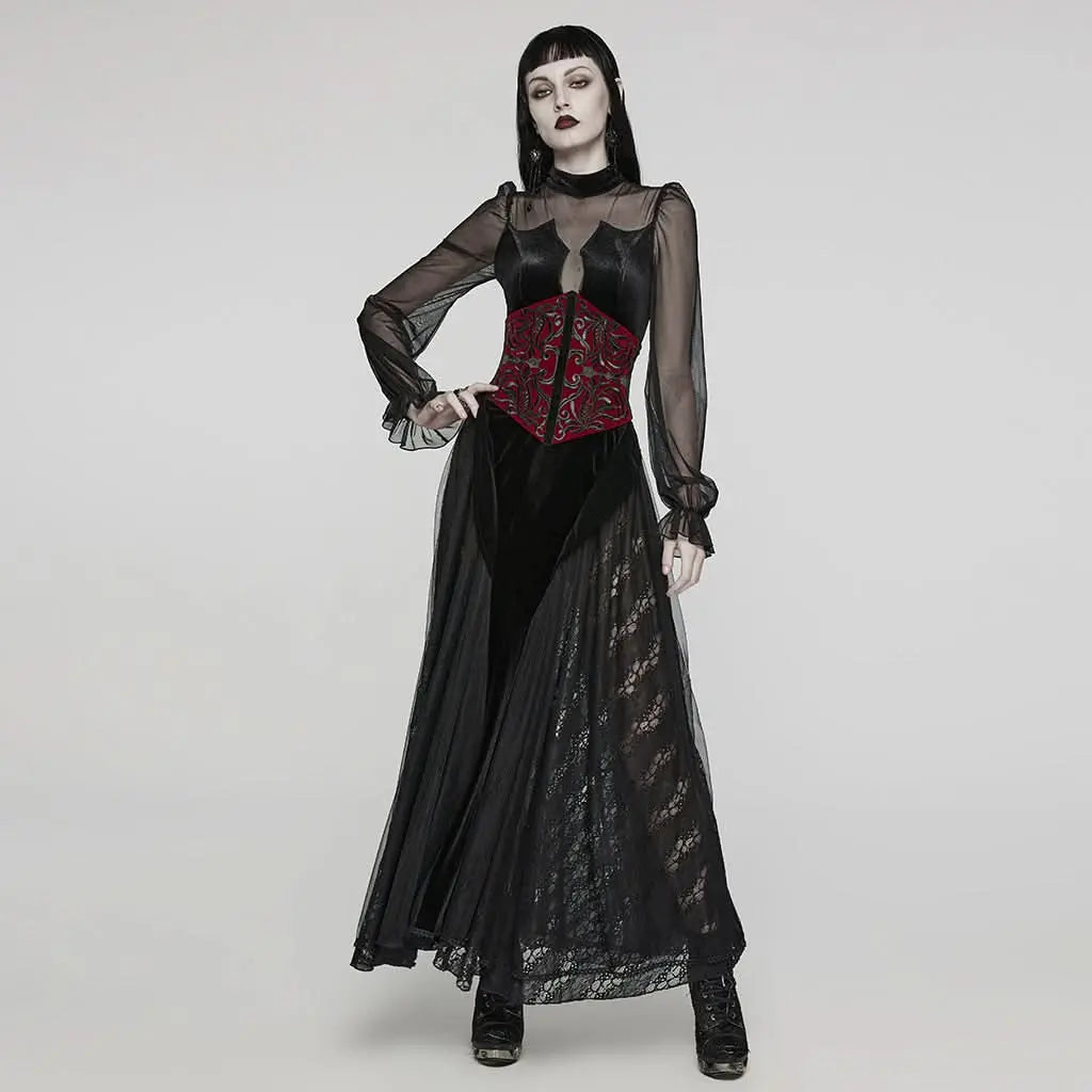 Morrigan Corset (Red) - PunkRave