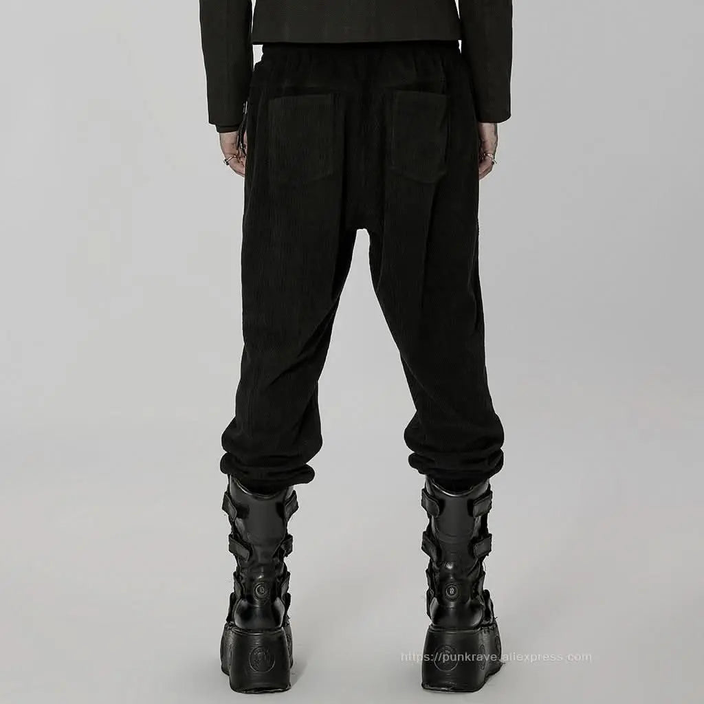 Mutiny Corduroy Trousers - Black - PunkRave