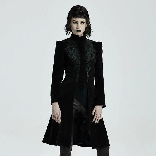 Mysterious Mayhem Coat - Black - PunkRave