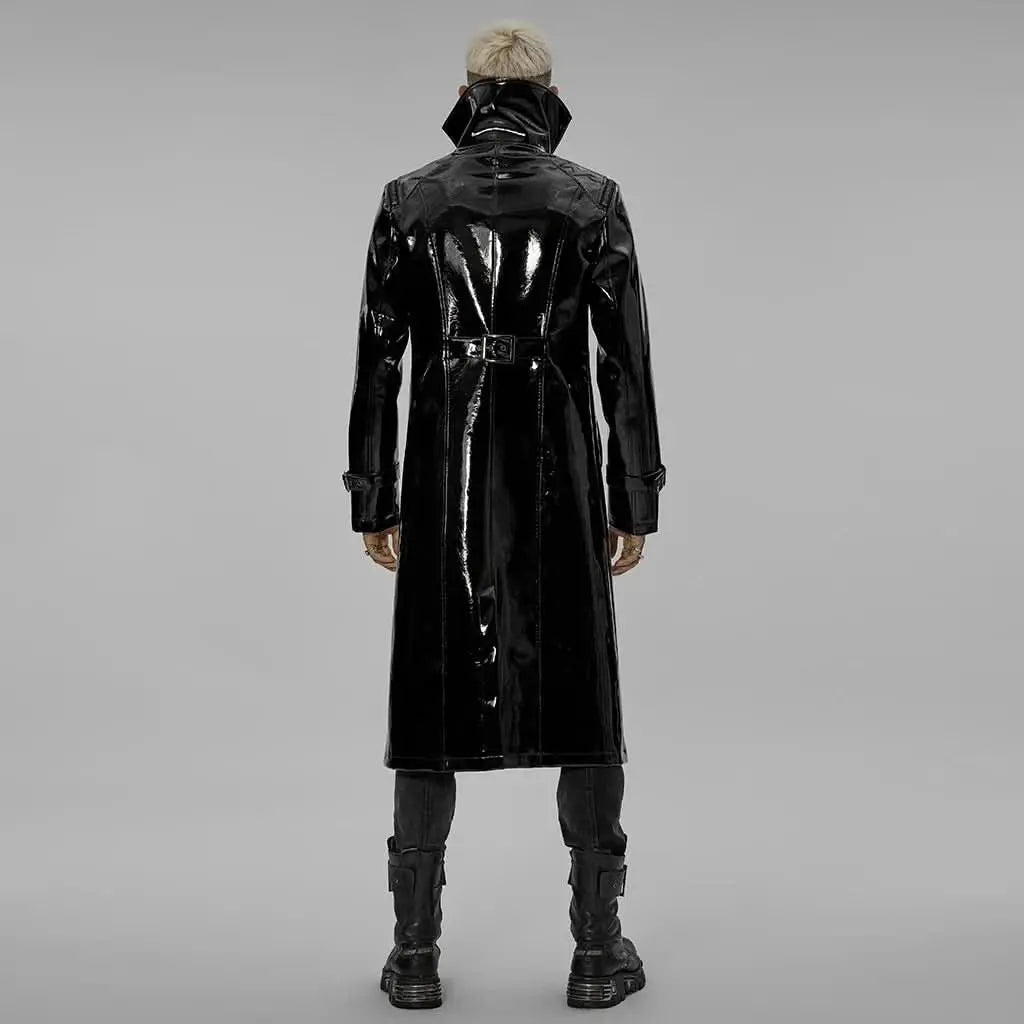 Necroharmonic PU Trench Coat - PunkRave