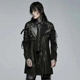 Neo-Punk Gothic Leather Look Coat -Men My Store