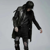 Neo-Punk Gothic Leather Look Coat -Men My Store