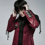 Neo-Punk Gothic Leather Look Coat -Men My Store