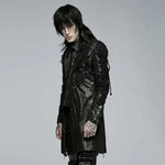 Neo-Punk Gothic Leather Look Coat -Men My Store