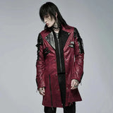 Neo-Punk Gothic Leather Look Coat -Men My Store