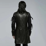 Neo-Punk Gothic Leather Look Coat -Men My Store