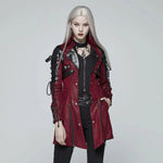 Neo-Punk Gothic Leather Look Coat - Women My Store