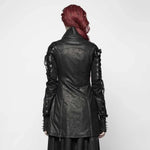 Neo-Punk Gothic Leather Look Coat - Women My Store